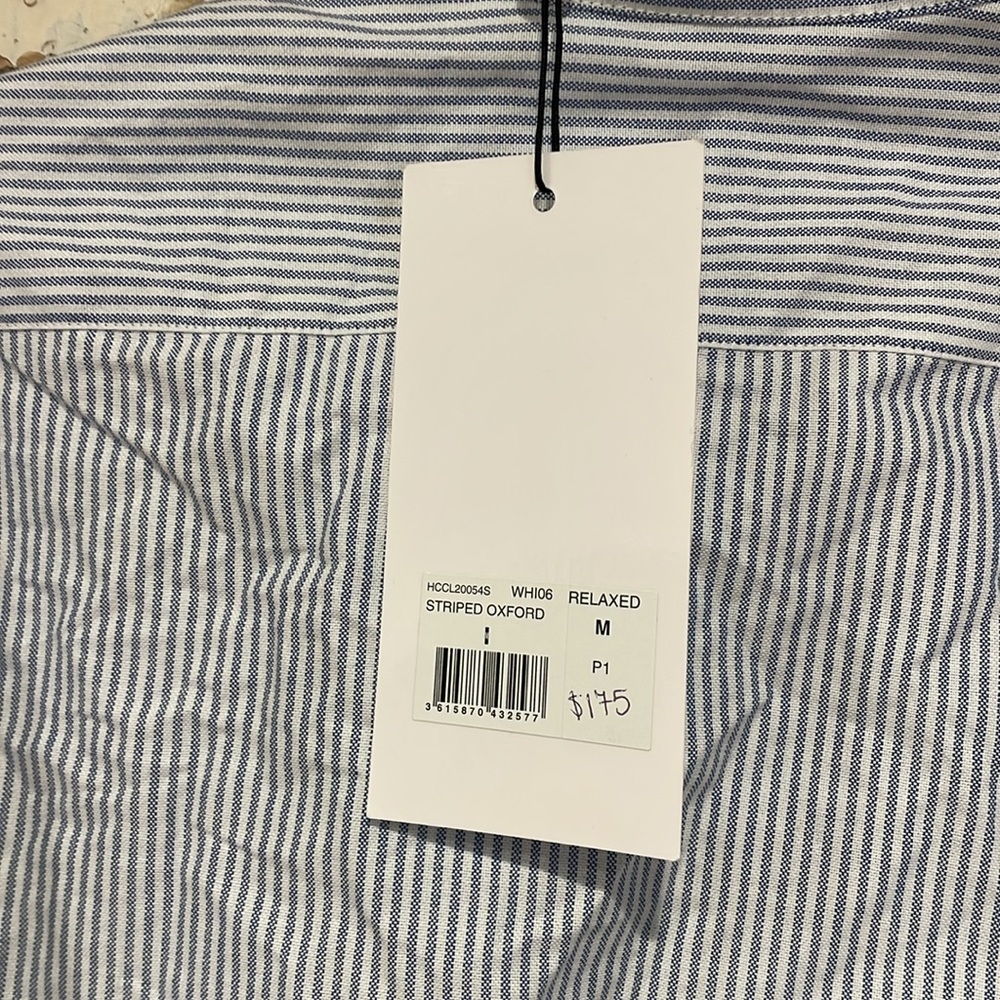 The Kooples - Striped Blue Shirt  size Medium NWT - Picture 5 of 6